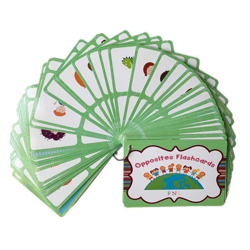 Kids Education Card - The 100 Groups Opposites Flashcards English