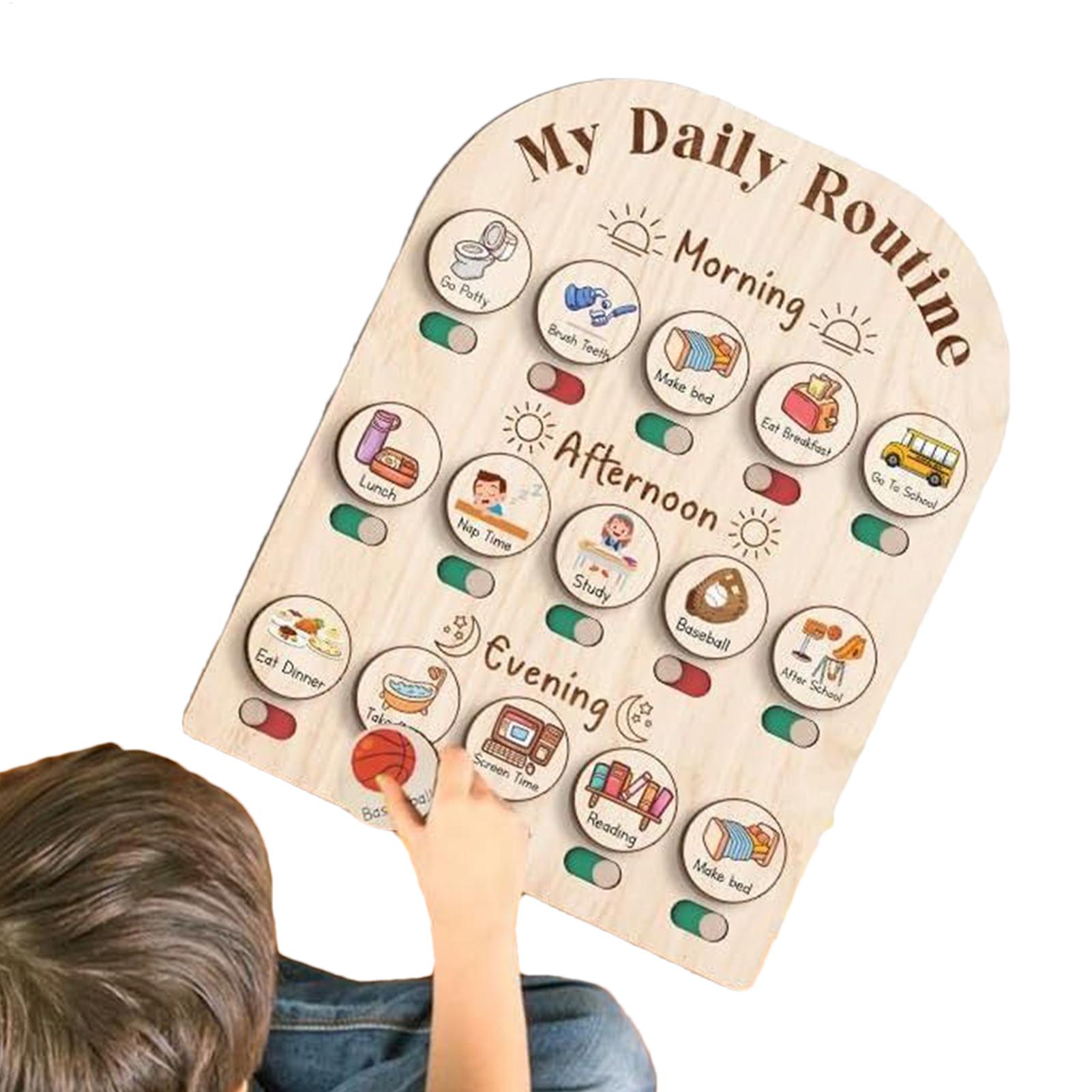 Kids Education Planner - Daily Schedule For Kids Morning Bedtime