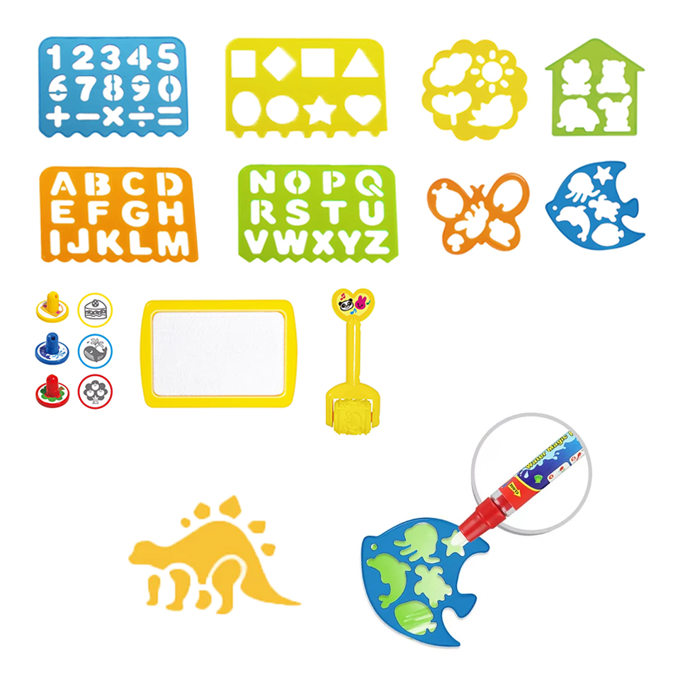 Kids Education Rug - Magic Water Drawing Mat Accessories Roller