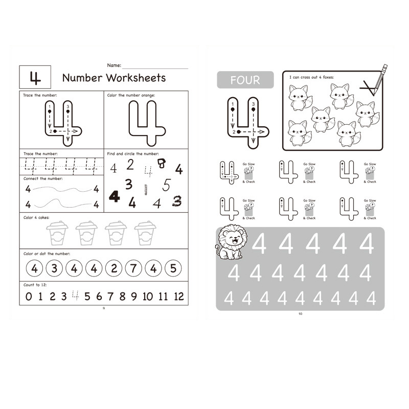 32-Page Illustrated Math Workb - Learning Workbook Preschool ulasan dan harga