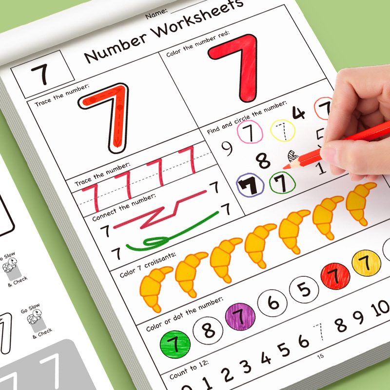 32-Page Illustrated Math Workb - Learning Workbook Preschool ulasan dan harga