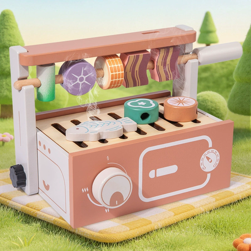 Wooden Pretend Play BBQ Grill  - Kids Without Education ulasan dan harga