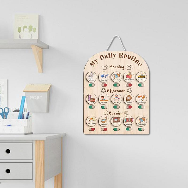 Toddler Routine Chart Wooden V - Kids Education Planner ulasan dan harga