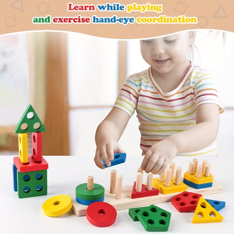 Montessori Wooden Games Baby T - Kids Educational Game 2 ulasan dan harga
