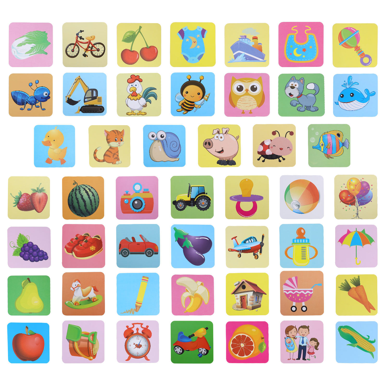 Visual Stimulus Cards Color Re - Kids Education Card ulasan dan harga
