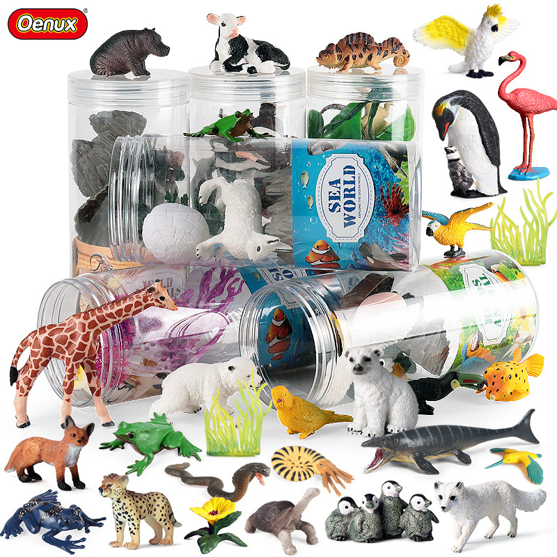 Oenux Miniature Animals Set Wi - Kids Without Education ulasan dan harga