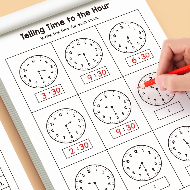 Children Telling Time Practice - Learning Workbook Preschool ulasan dan harga