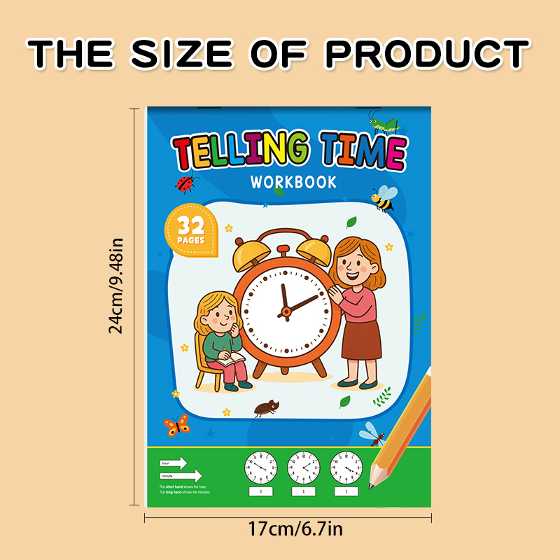 Clock Practice Workbook, Suita - Learning Workbook Preschool ulasan dan harga