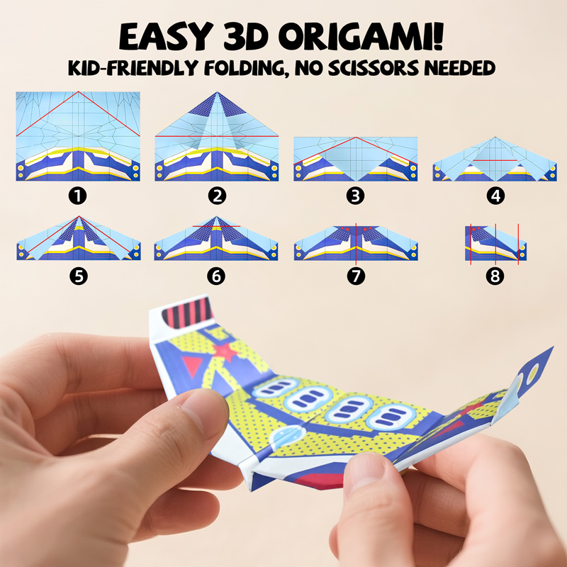 36 Sheets Paper Airplane Origa - Kids Educational Device ulasan dan harga