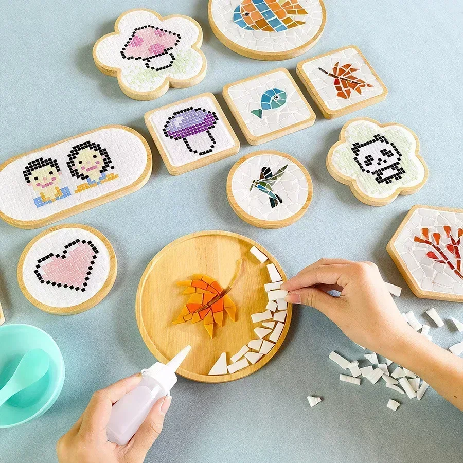 Handmade DIY Mosaic Cup Mat Bo - Kids Education Rug ulasan dan harga