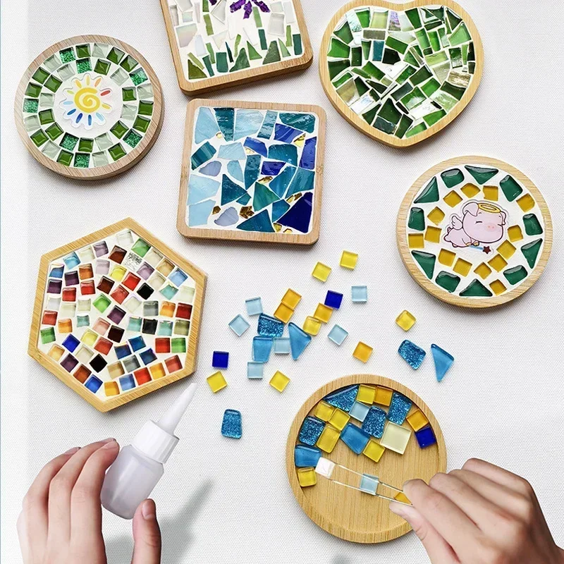 Handmade DIY Mosaic Cup Mat Bo - Kids Education Rug ulasan dan harga