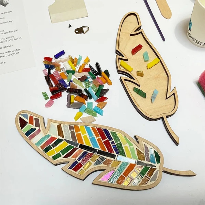 DIY Mosaic Coaster Colored Fea - Kids Educational Device ulasan dan harga