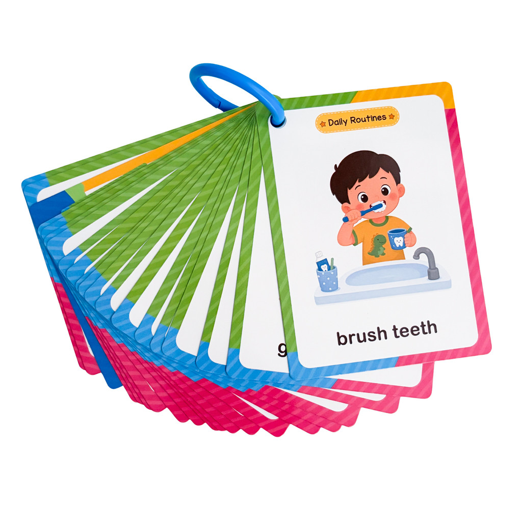 38 Words Daily Routines Learni - Kids Education Card ulasan dan harga