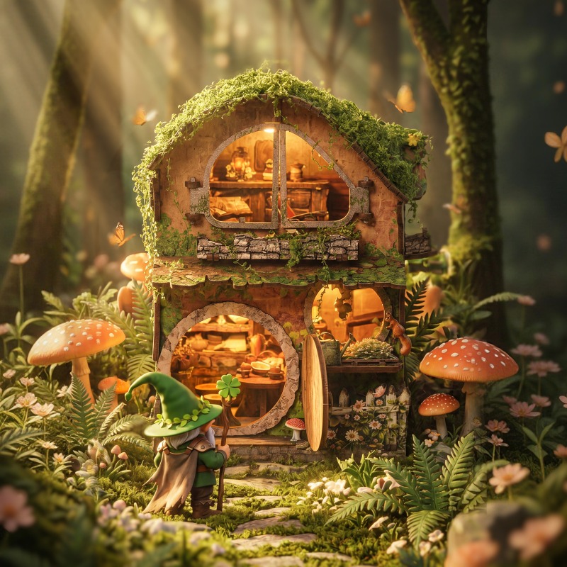 Green Vine Covered Cottage 3D  - Kids Without Education ulasan dan harga