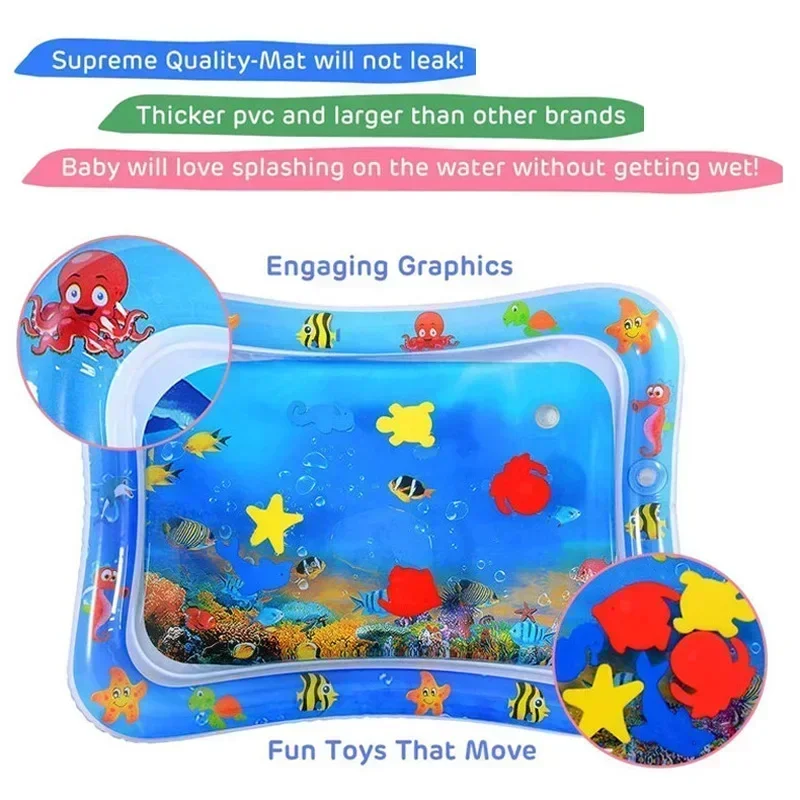 Baby Water Play Mat PVC Inflat - Kids Education Rug ulasan dan harga